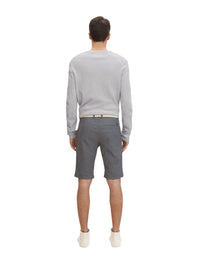 Tom Tailor Chino-Shorts mit Gürtel und Allover-Print