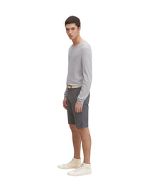 Tom Tailor Chino-Shorts mit Gürtel und Allover-Print