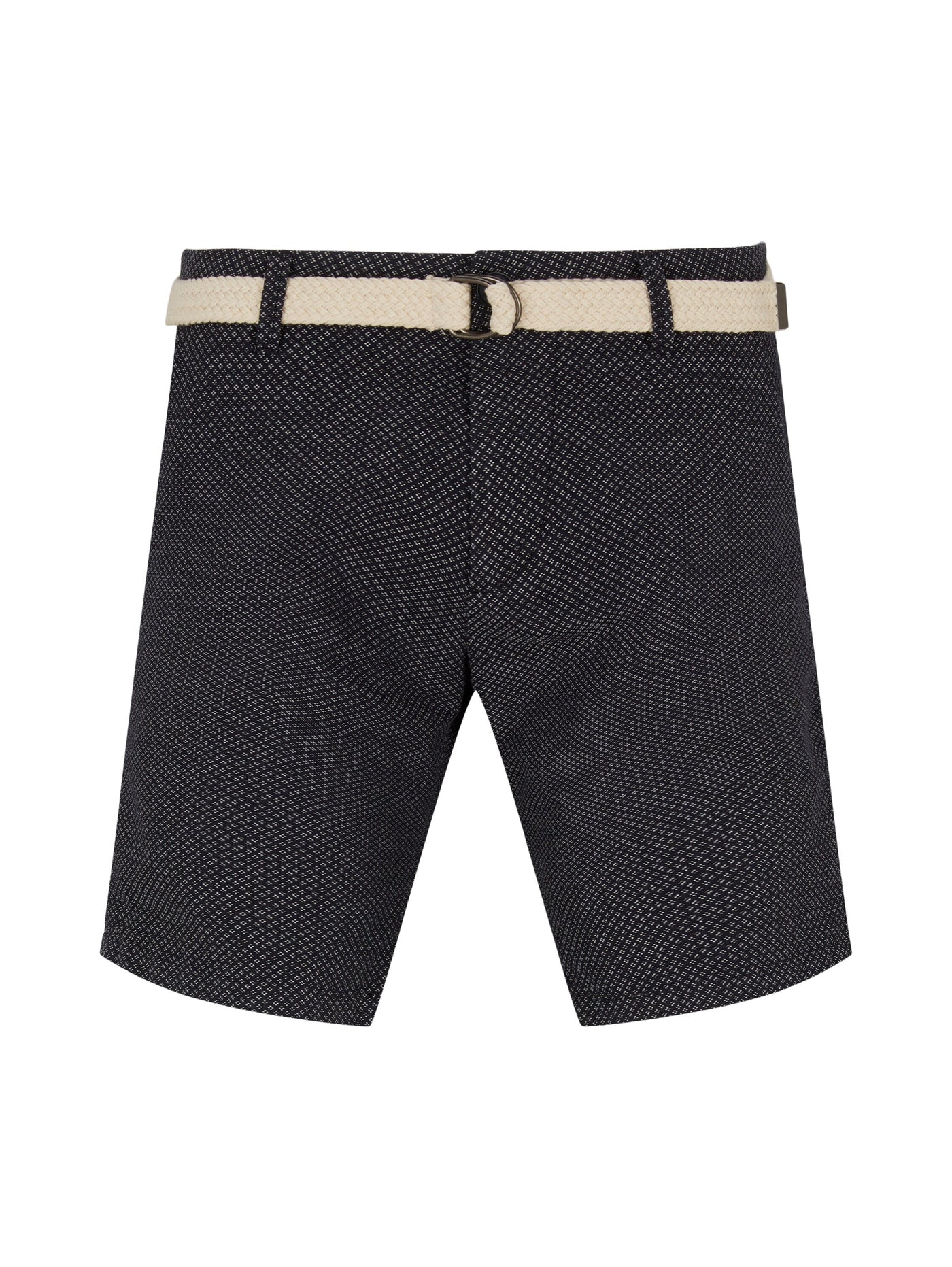 Tom Tailor Chino-Shorts mit Gürtel und Allover-Print