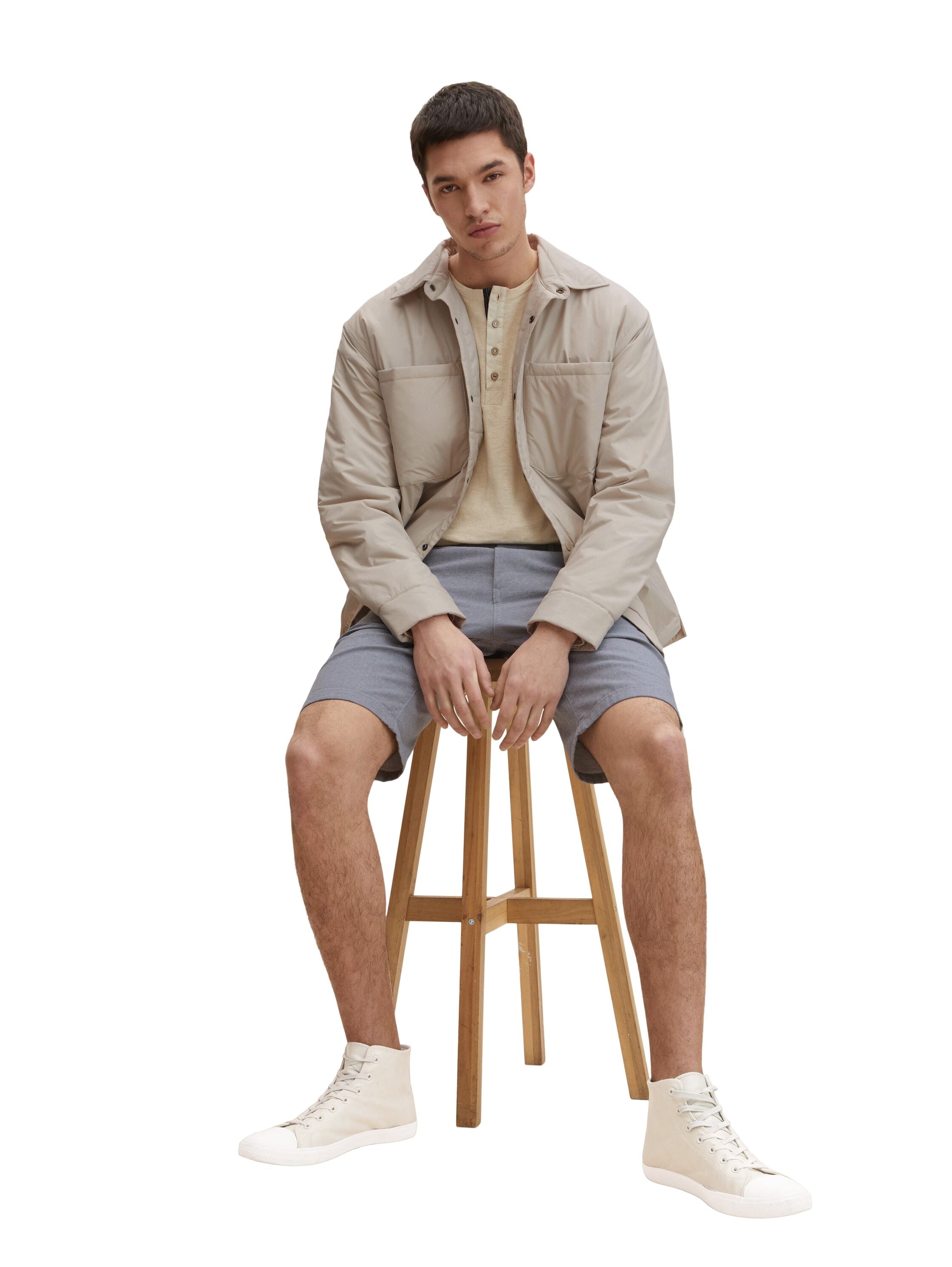 Tom Tailor Denim Male Chino-Shorts mit Gürtel