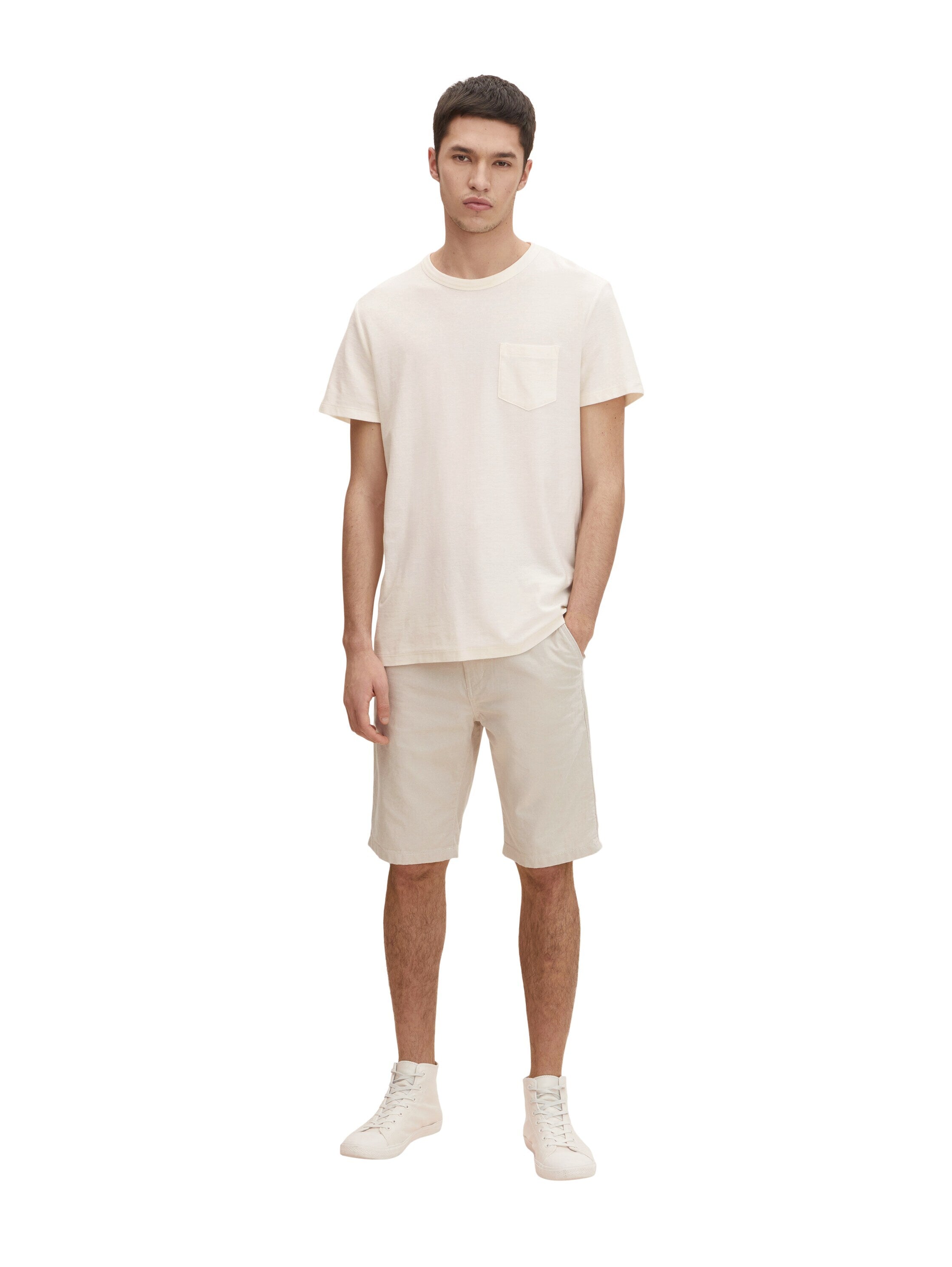 Tom Tailor Denim Male Chino-Shorts mit Gürtel