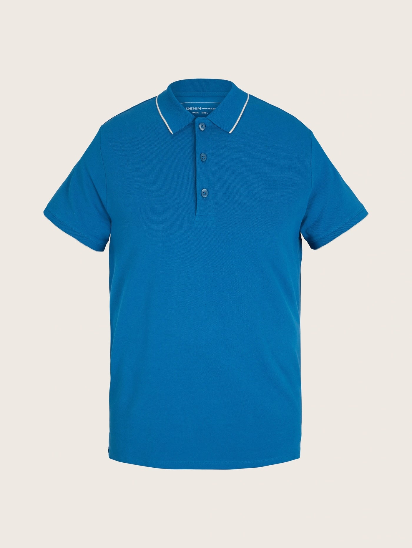 Tom Tailor Denim Male Shirt mit Polokragen und Knopfleiste