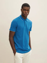 Tom Tailor Denim Male Shirt mit Polokragen und Knopfleiste