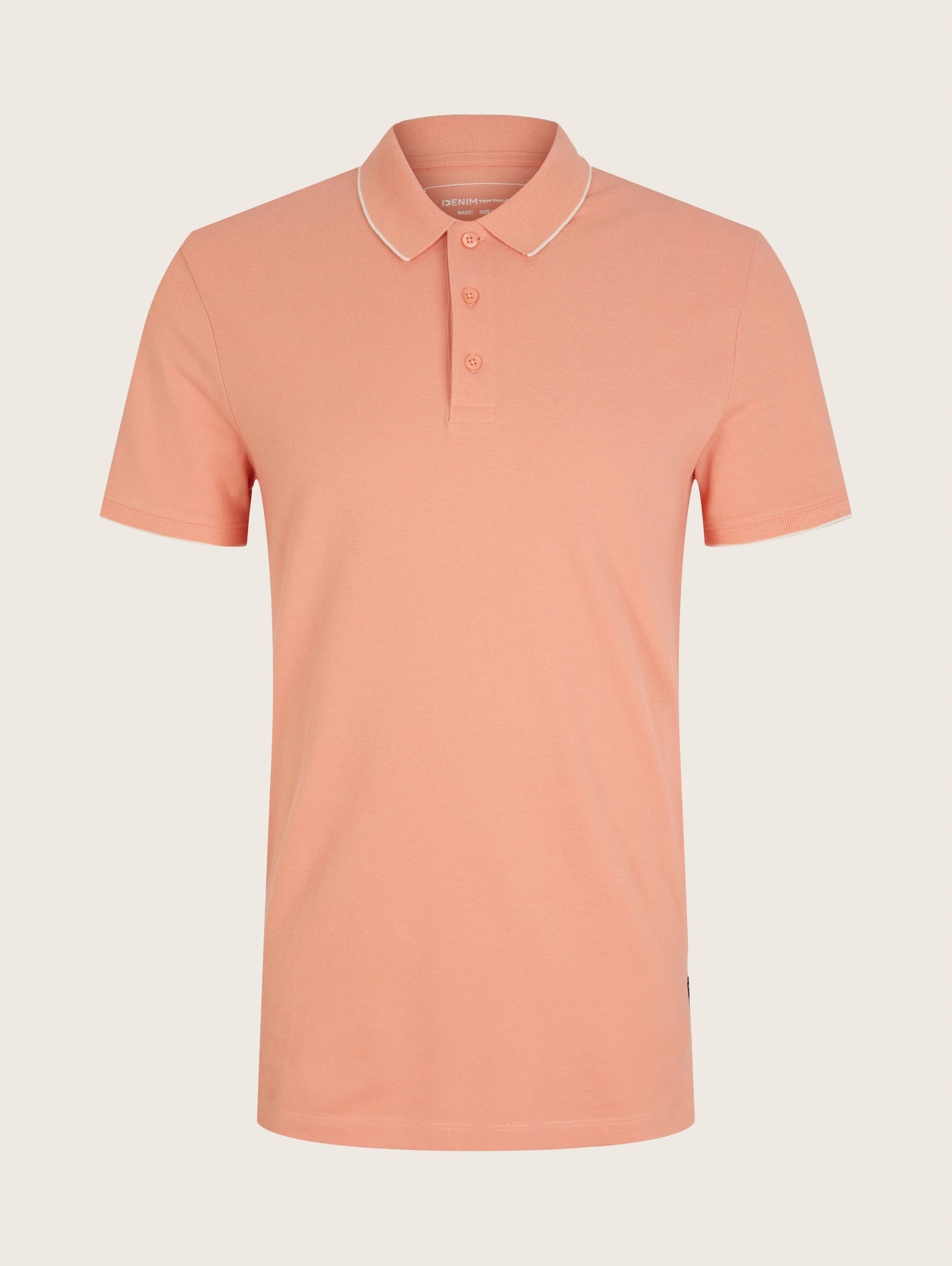 Tom Tailor Denim Male Shirt mit Polokragen und Knopfleiste
