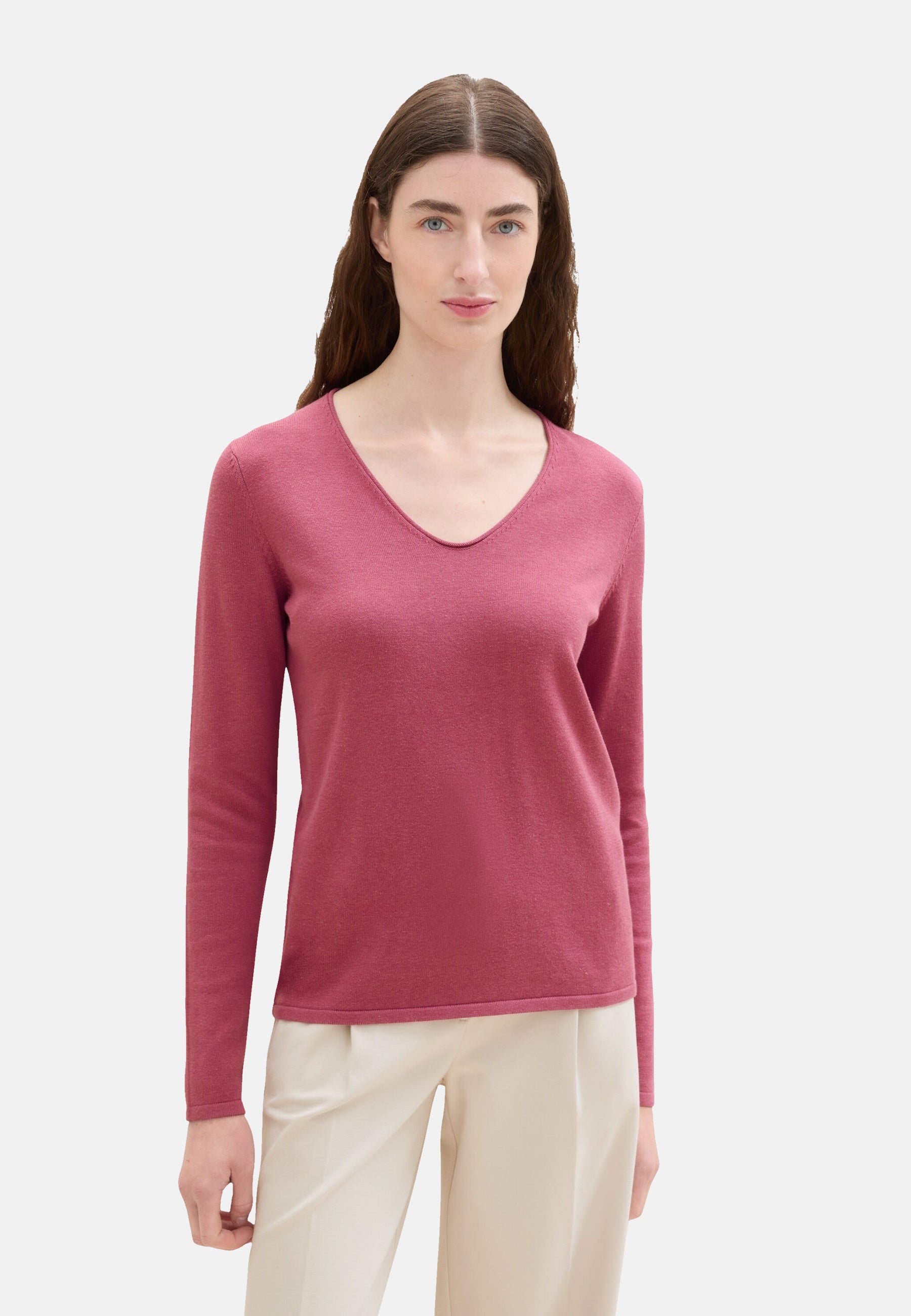 Tom Tailor Strickpullover tiefer V-Neck