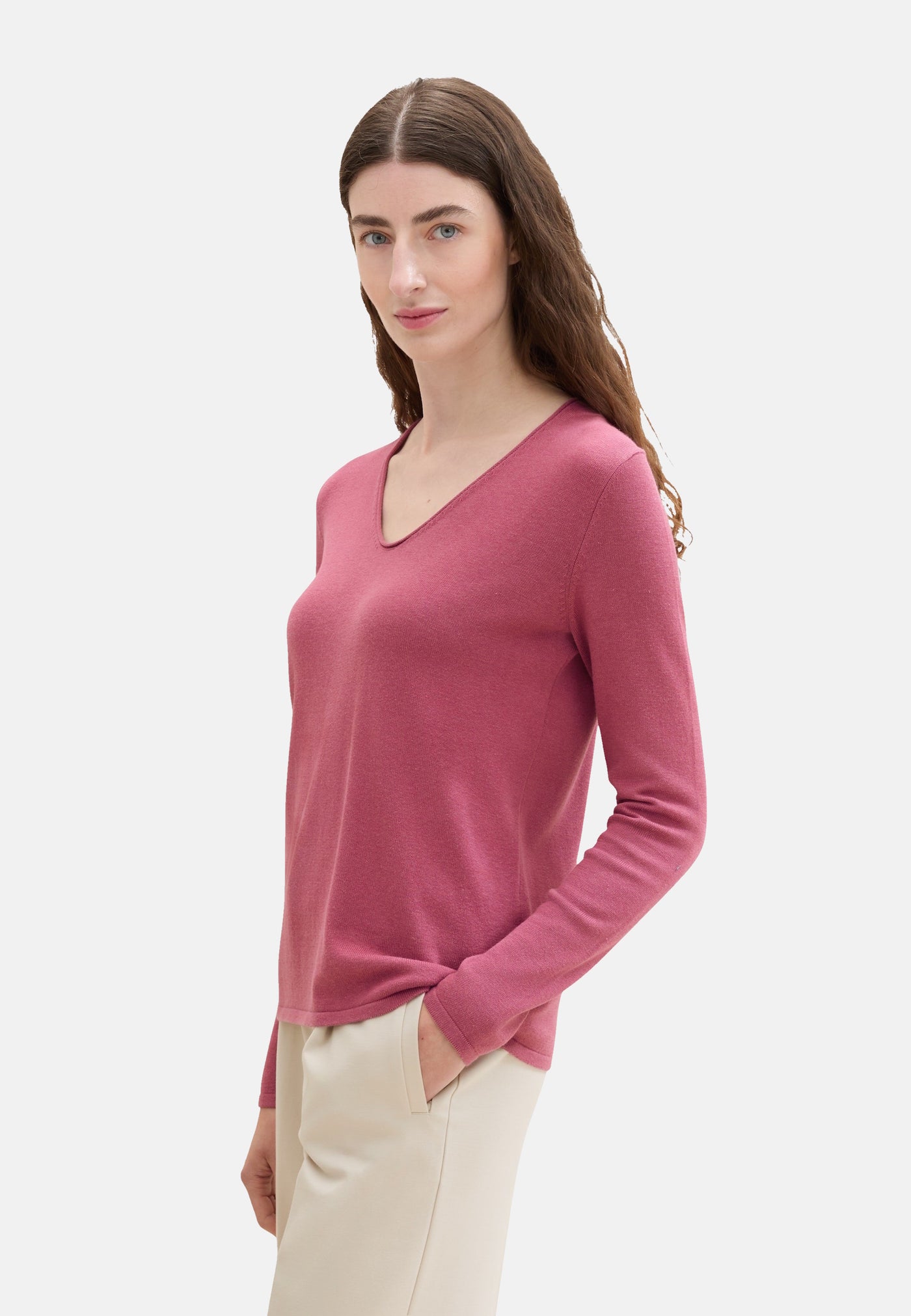 Tom Tailor Strickpullover tiefer V-Neck