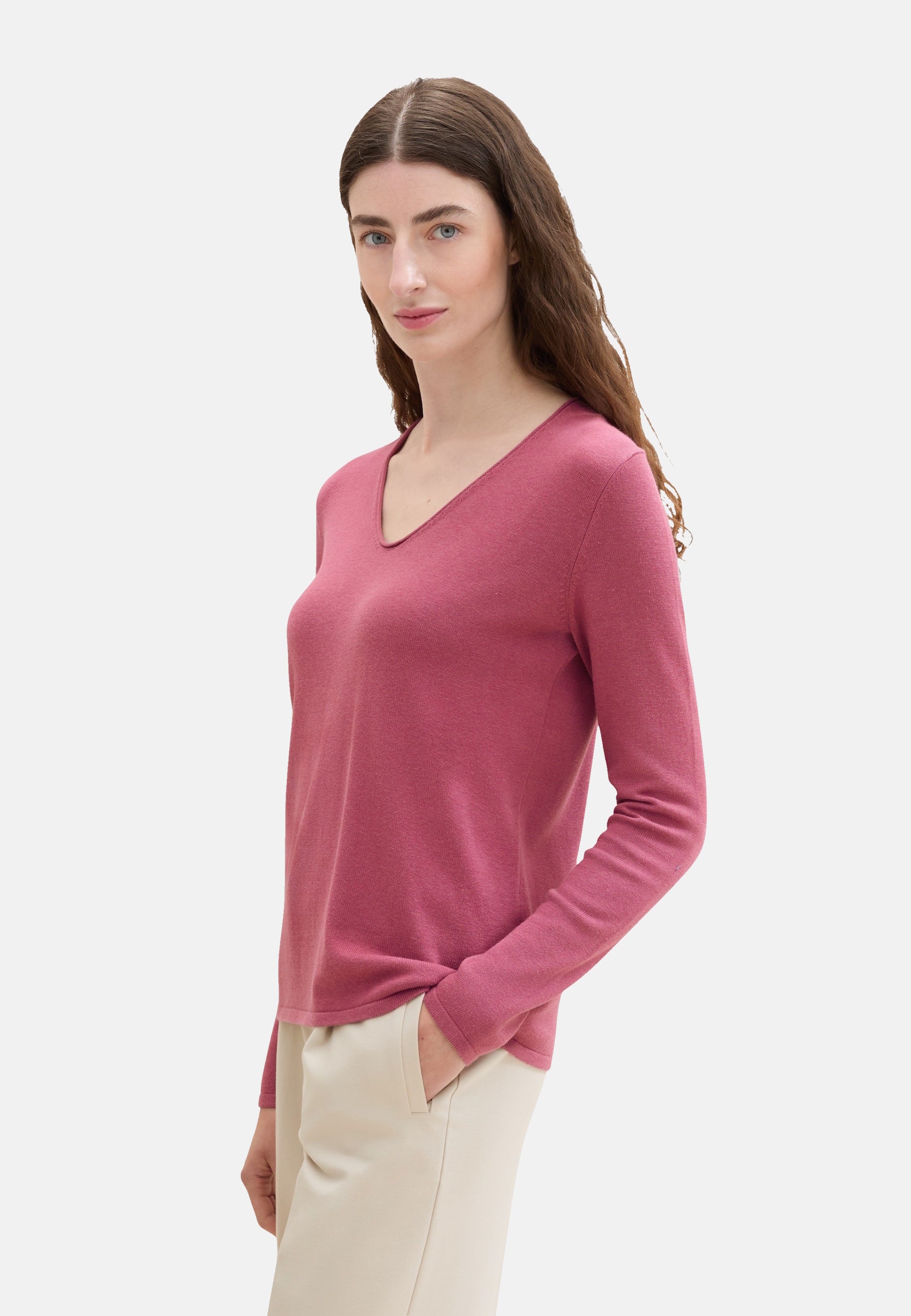 Tom Tailor Strickpullover tiefer V-Neck