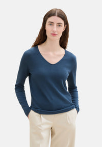 Tom Tailor Strickpullover tiefer V-Neck