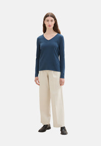 Tom Tailor Strickpullover tiefer V-Neck
