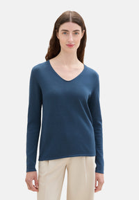 Tom Tailor Strickpullover tiefer V-Neck