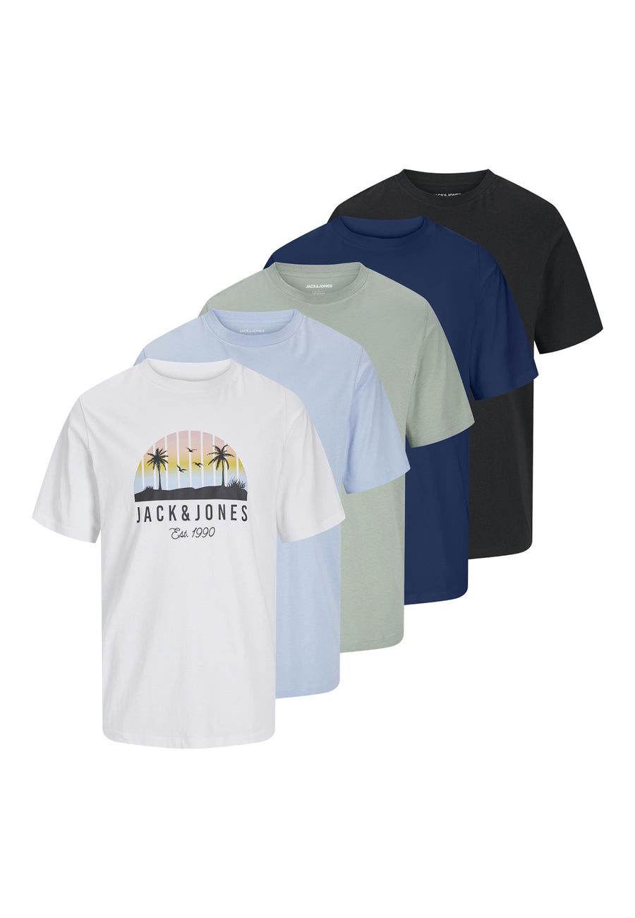 Jack & Jones PALM Kurzarmshirt 5er Pack