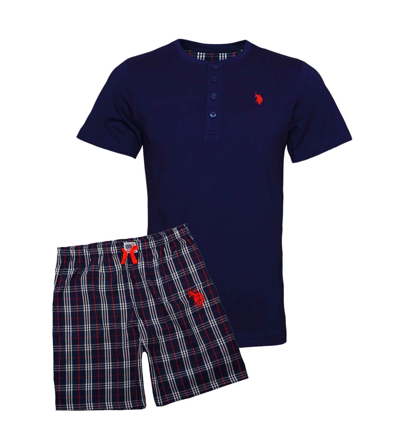 U.S. POLO Schlafanzug Shirt mit kurzer Hose Sleepwear