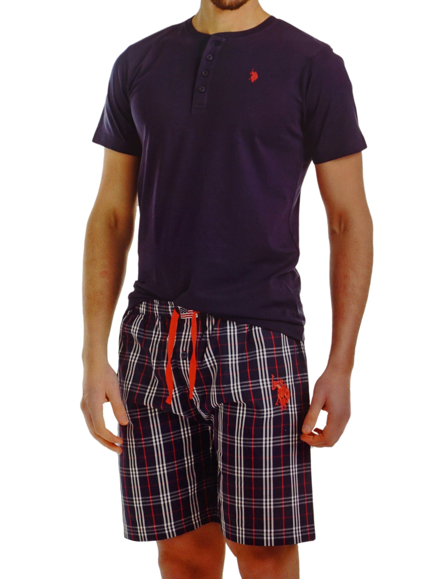 U.S. POLO Schlafanzug Shirt mit kurzer Hose Sleepwear