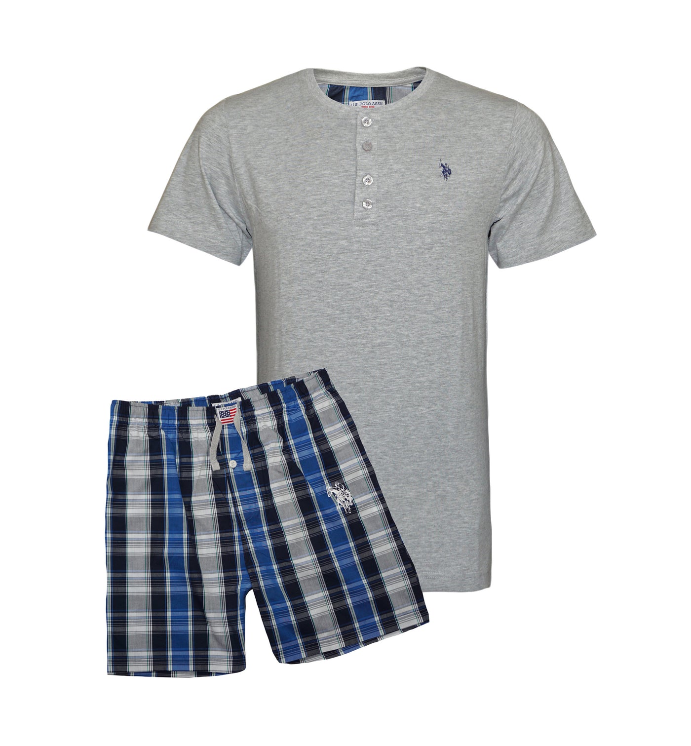 U.S. POLO Schlafanzug Shirt mit kurzer Hose Sleepwear
