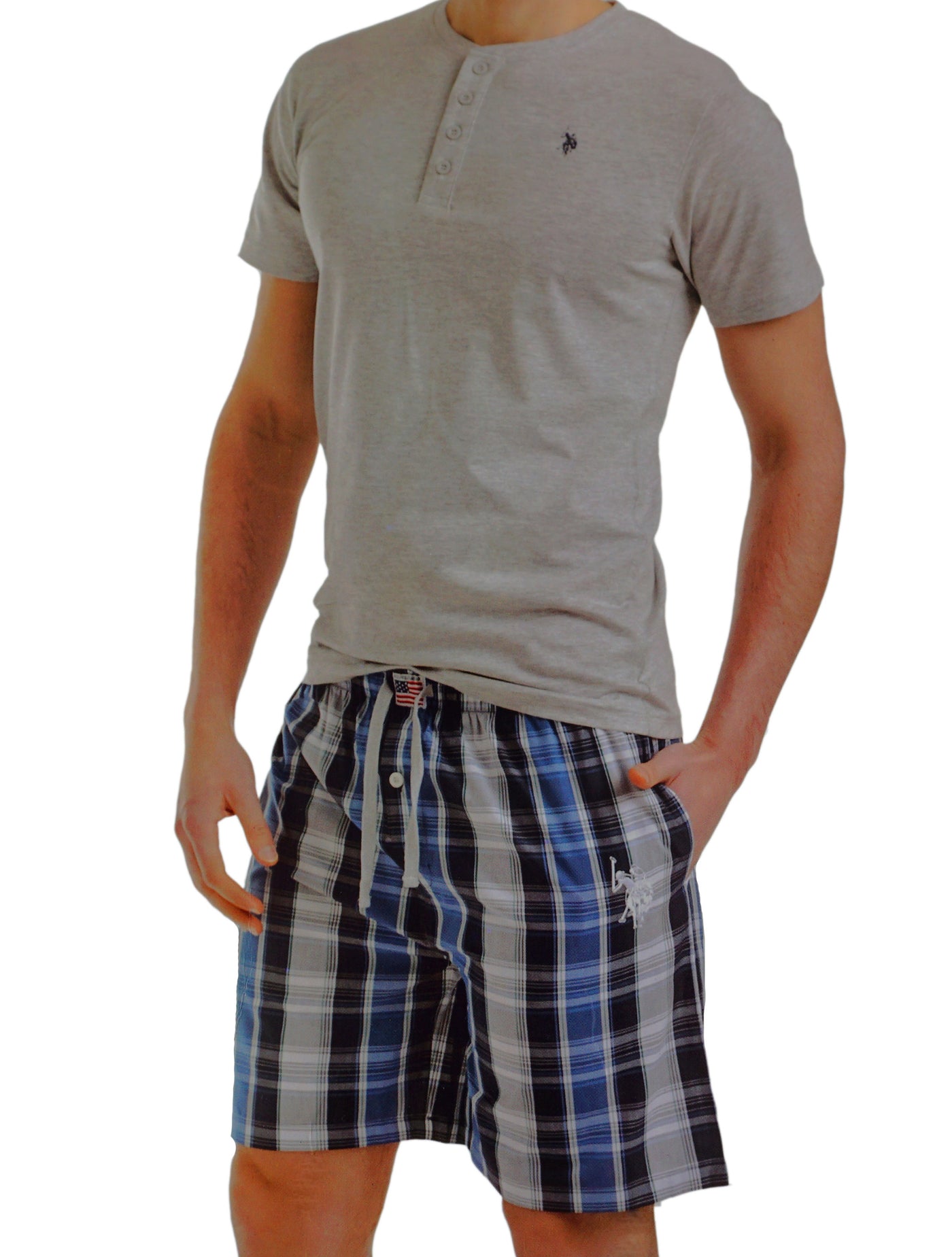 U.S. POLO Schlafanzug Shirt mit kurzer Hose Sleepwear