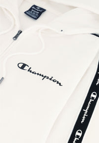 Champion Fleece-Kapuzenpullover mit Jacquardband und kurzem Reißverschluss
