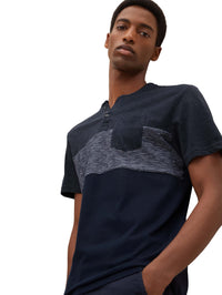 Tom Tailor T-Shirt mit Streifendetail und Henleyausschnitt