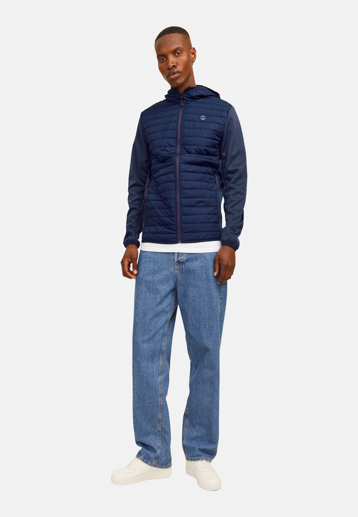 Jack & Jones Sweatjacke JJEMULTI QUILTED JACKET mit Kapuze