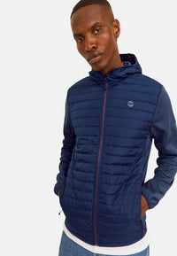 Jack & Jones Sweatjacke JJEMULTI QUILTED JACKET mit Kapuze