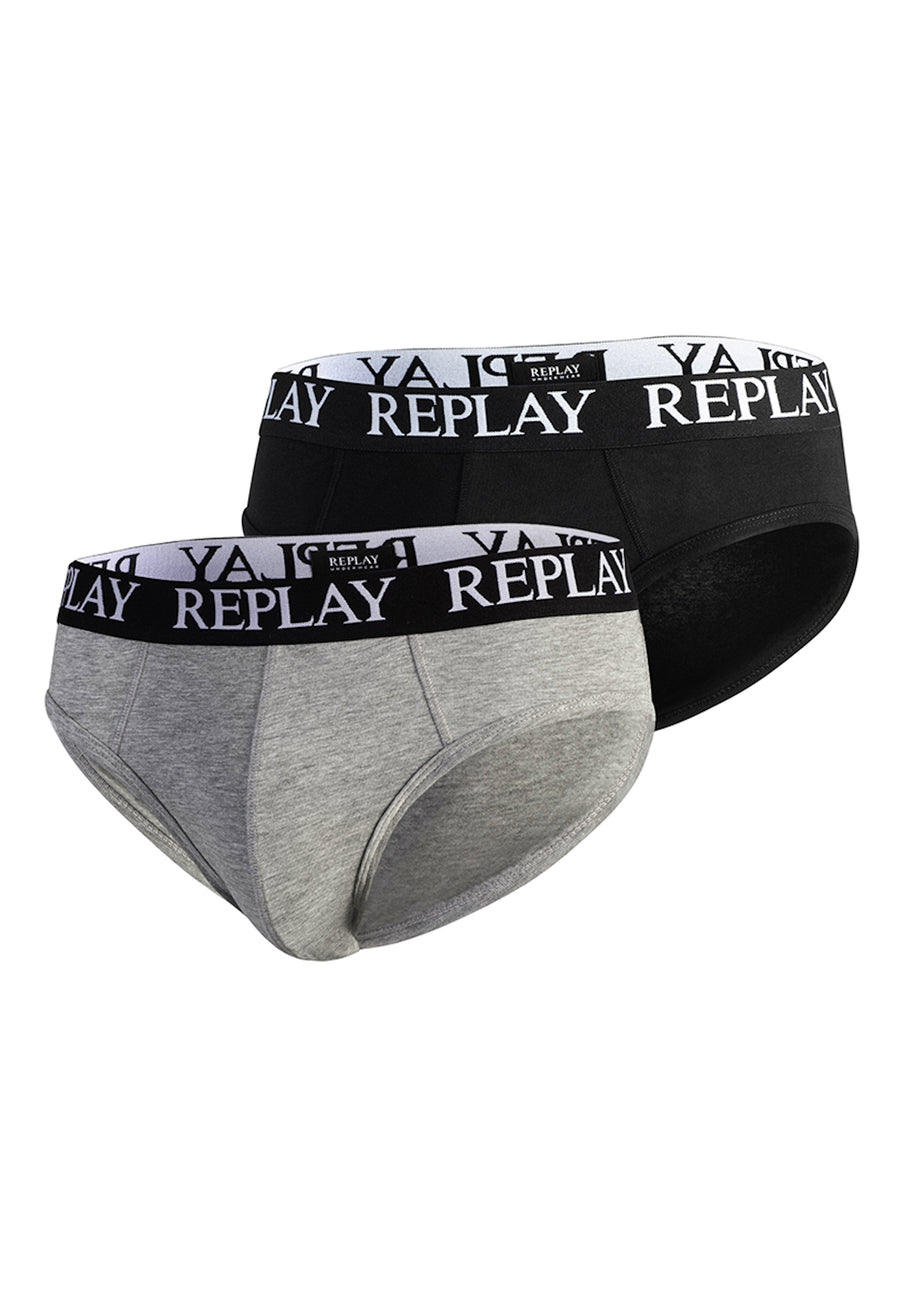 Replay REPLAY SLIP Basic Cuff Logo im praktischen 2er Pack