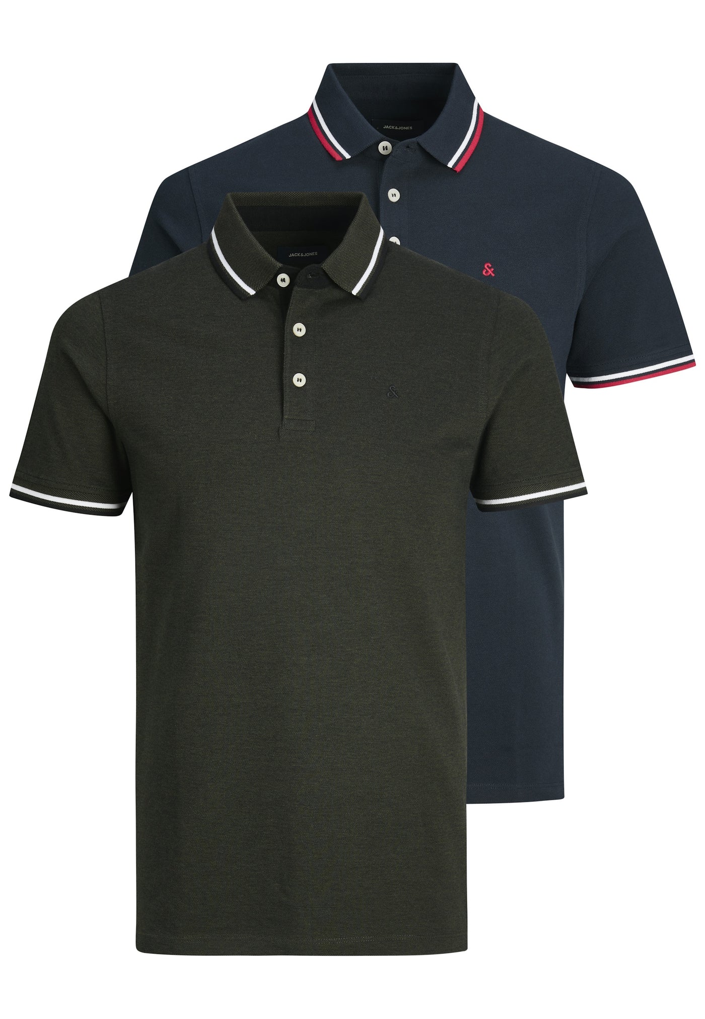 Jack & Jones PAULOS Kurzarmshirt mit Polokragen 2er Pack