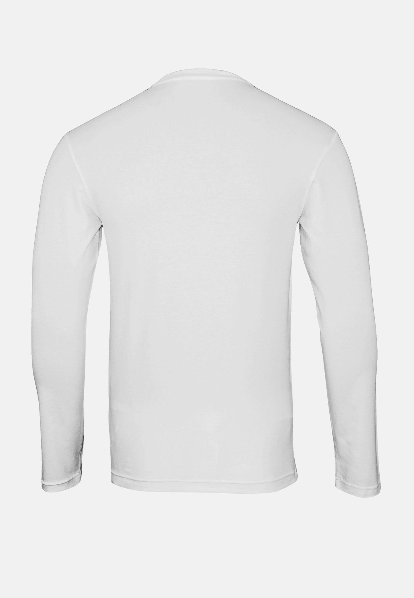 Emporio Armani Unifarbenes Langarmshirt mit Rundhals und Megalogo