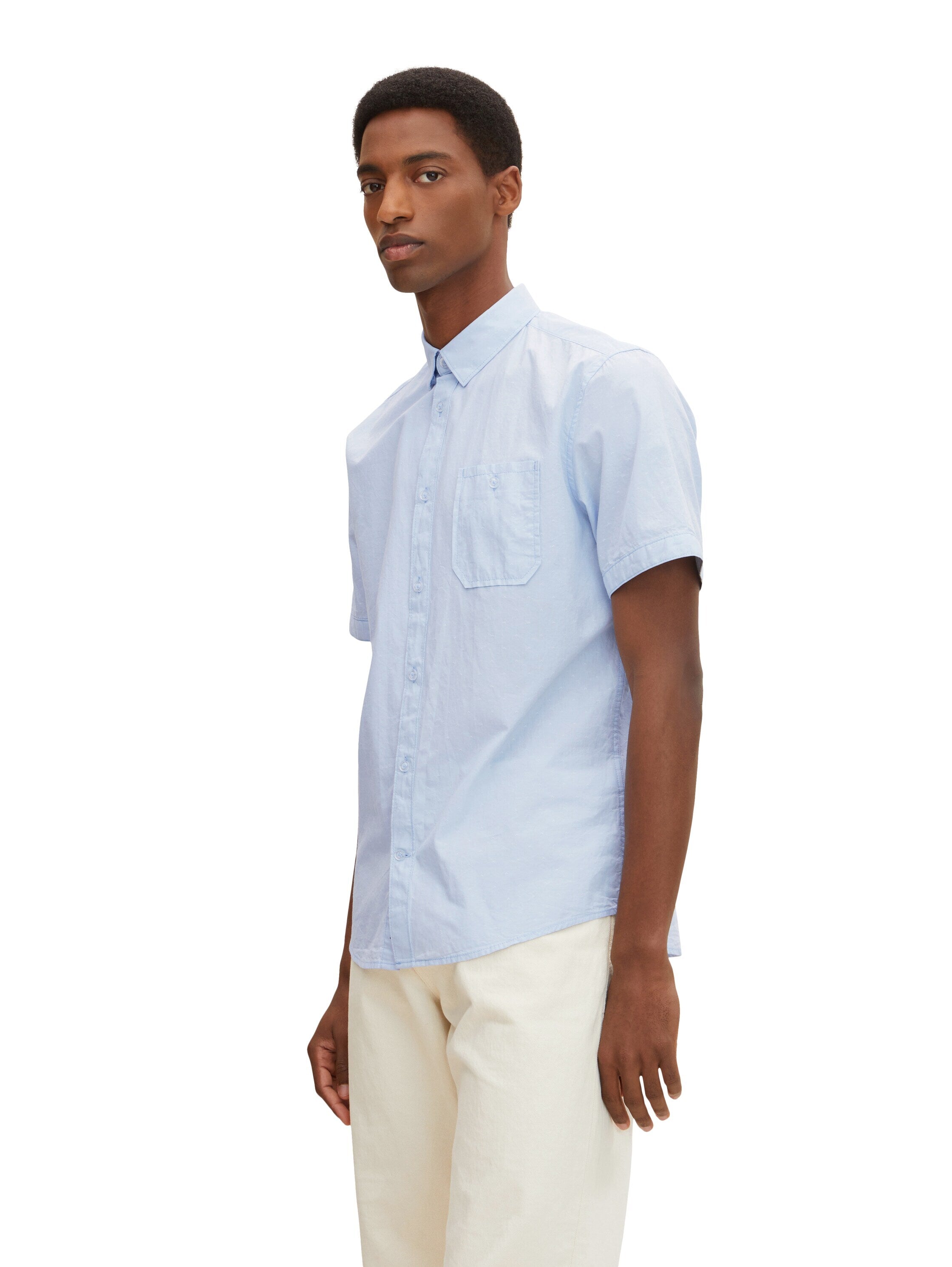 Tom Tailor Strukturiertes Hemd mit Button Down Kragen