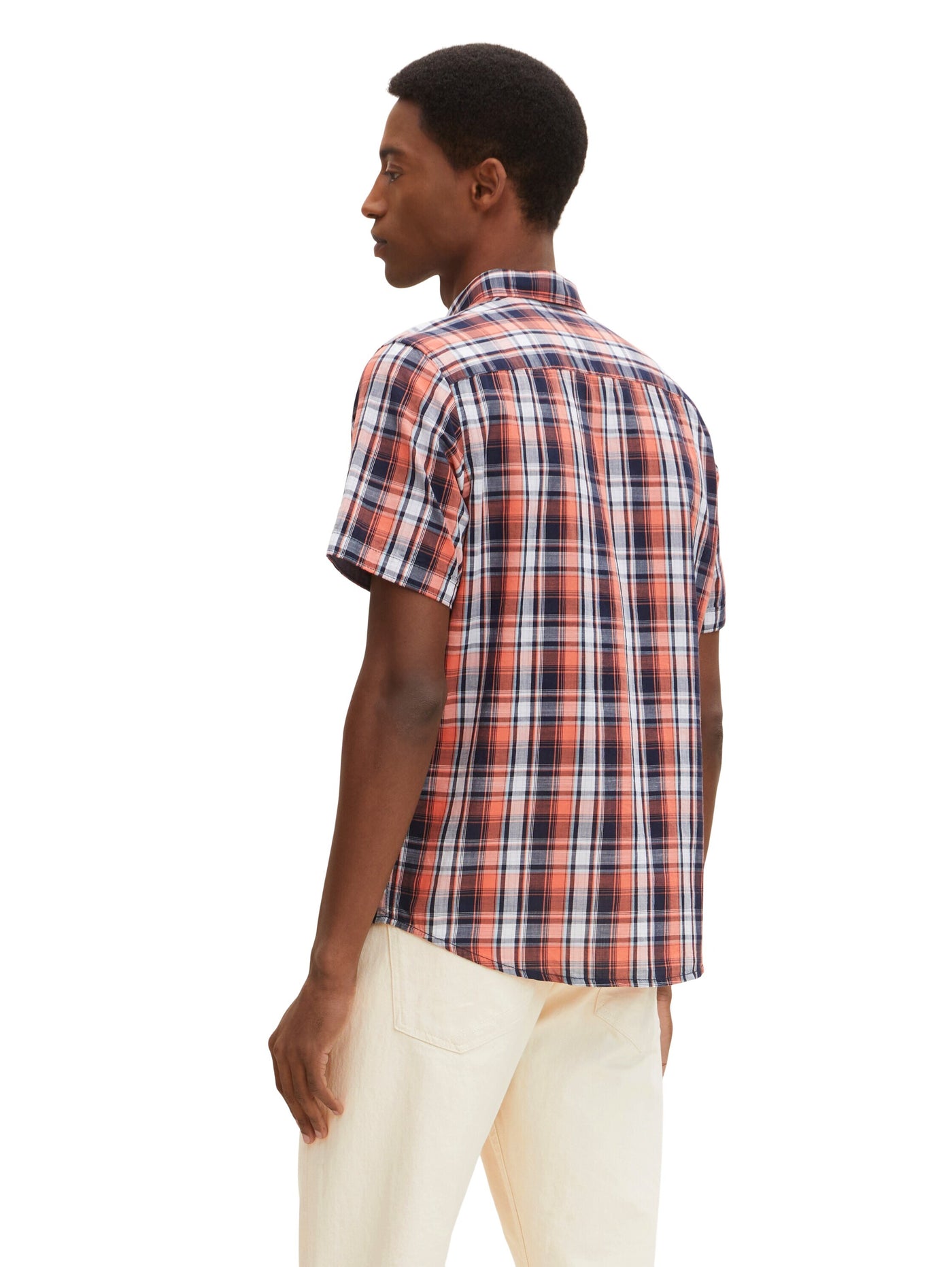 Tom Tailor Kariertes Hemd mit Kentkragen und Knopfleiste