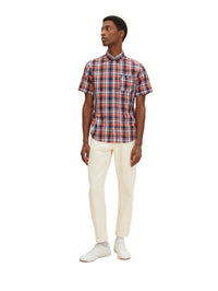 Tom Tailor Kariertes Hemd mit Kentkragen und Knopfleiste