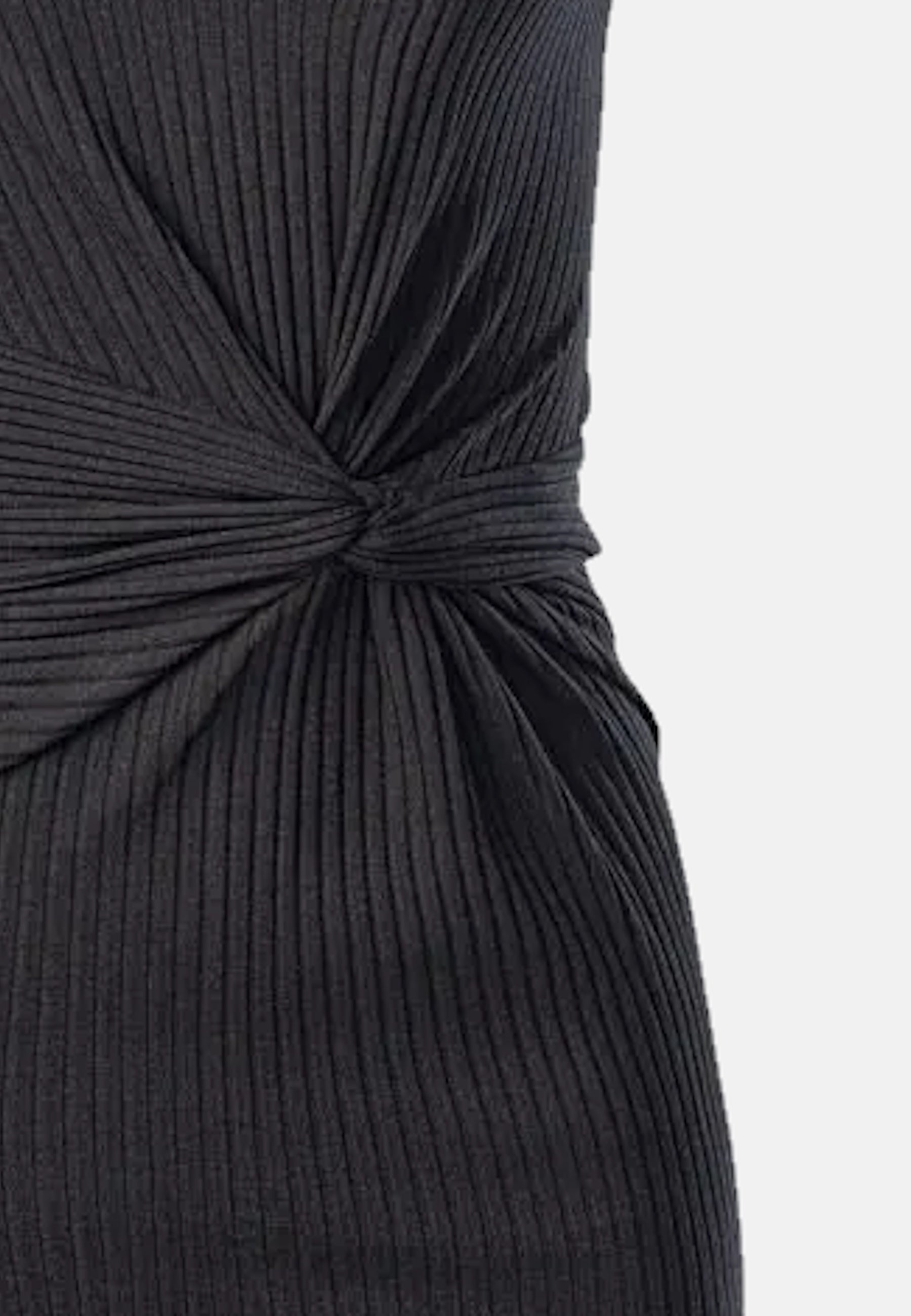 Guess Knielanges Kleid ERNESTINE KNOT mit Rundhalsausschnitt und Zierknöpfen in Slim Fit