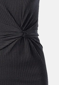 Guess Knielanges Kleid ERNESTINE KNOT mit Rundhalsausschnitt und Zierknöpfen in Slim Fit