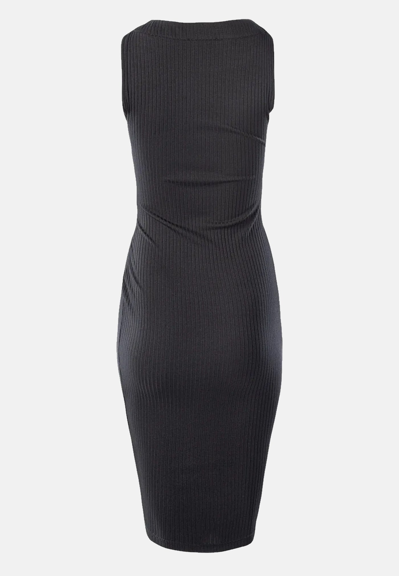 Guess Knielanges Kleid ERNESTINE KNOT mit Rundhalsausschnitt und Zierknöpfen in Slim Fit