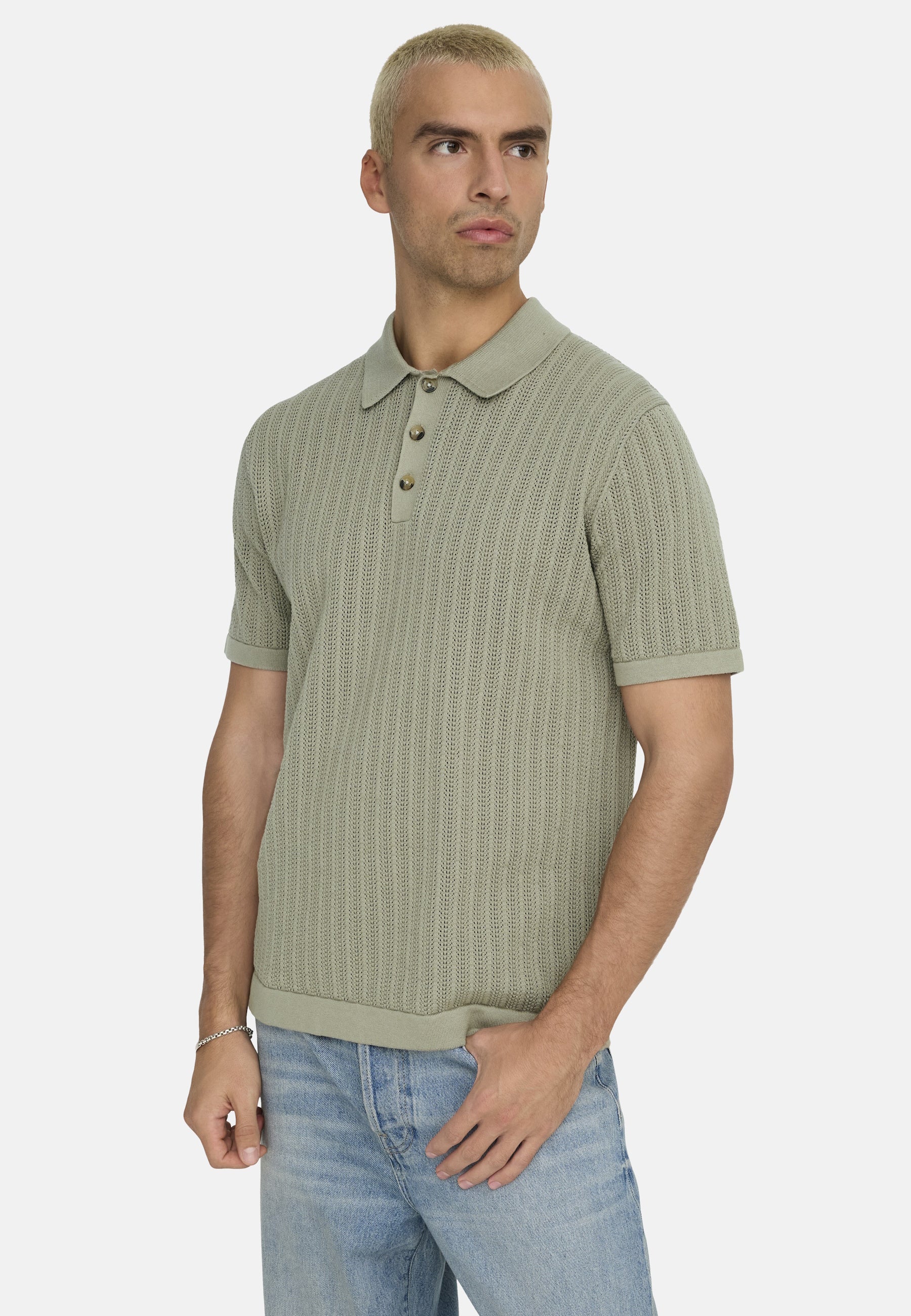 Only & Sons MOON Strickshirt mit Polokragen