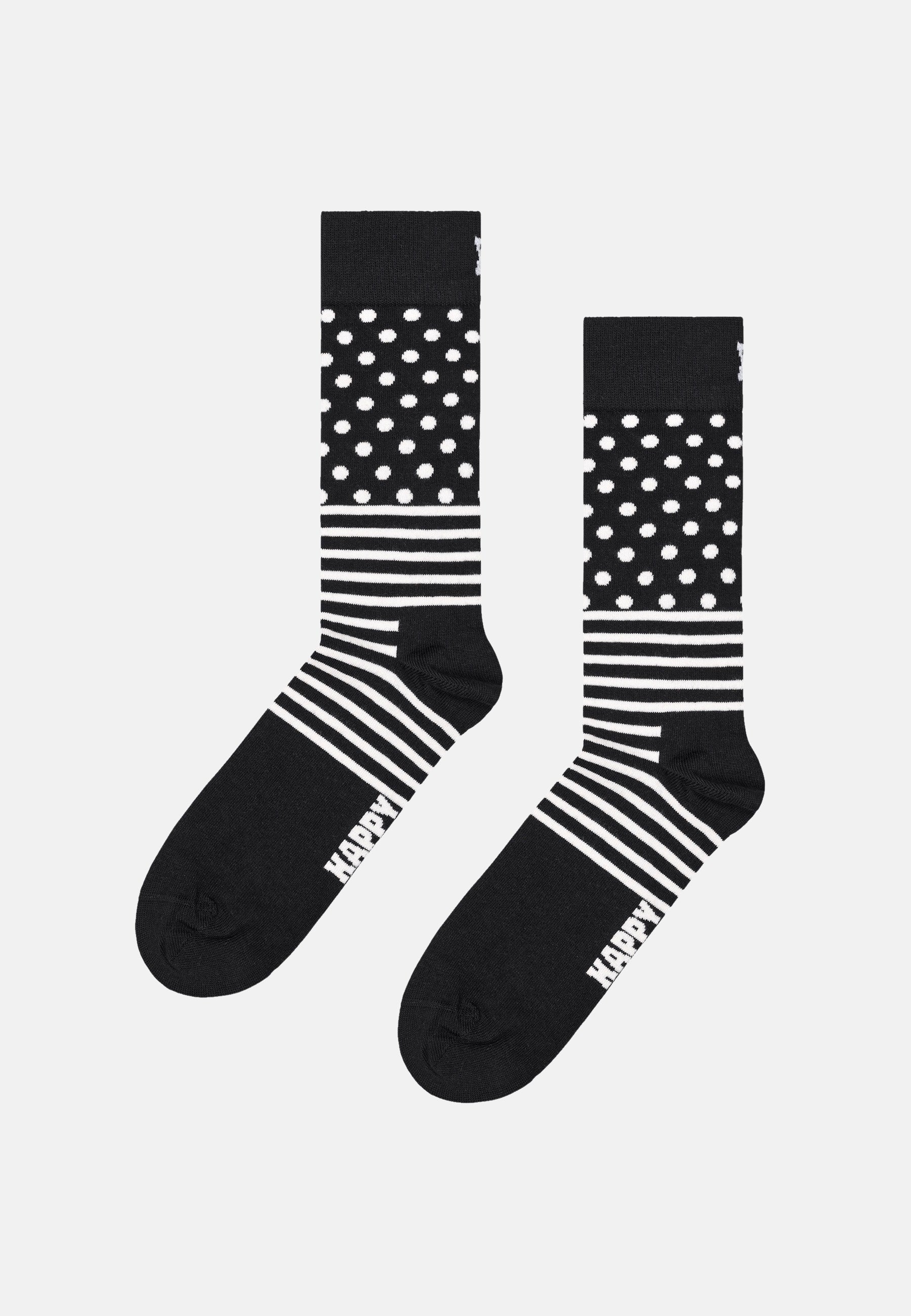 Happy Socks CLASSIC BLACK & WHITE Socken 4er Pack
