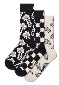 Happy Socks BLACK & WHITE Socken 3er Pack