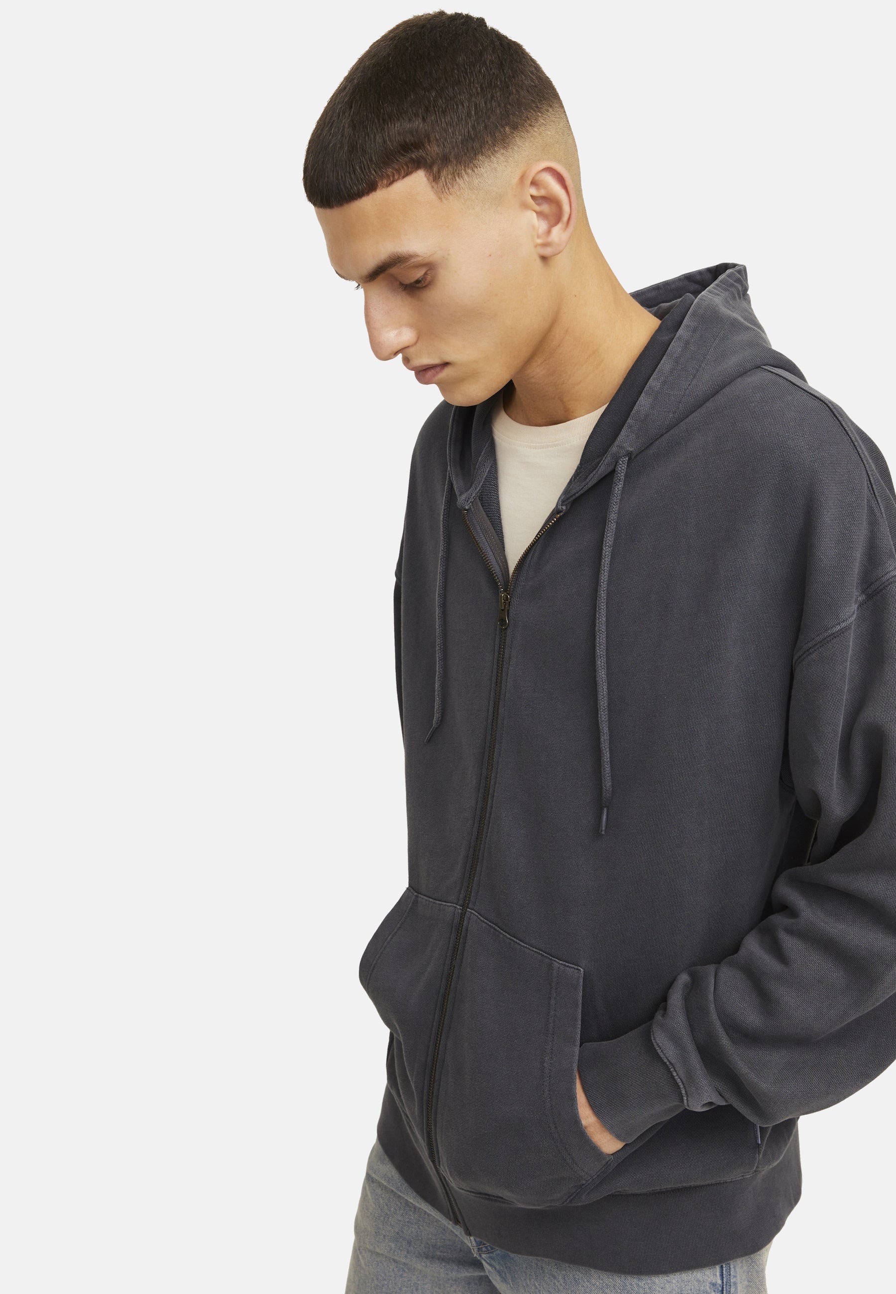 Jack & Jones CHARGE FADED Kapuzensweatjacke