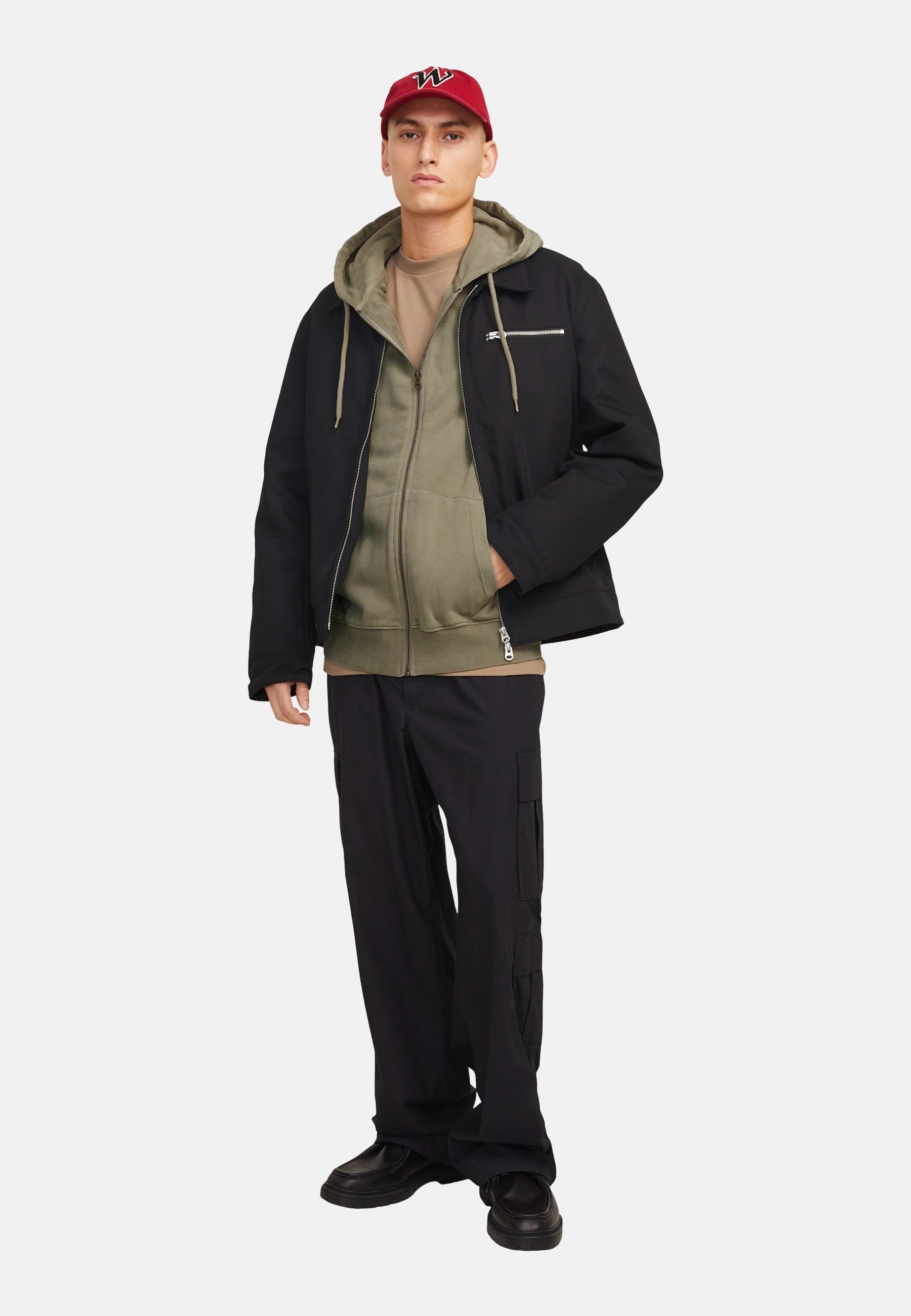 Jack & Jones CHARGE FADED Kapuzensweatjacke