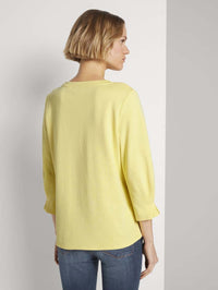Tom Tailor Sweatshirt Longsleeve aus Bio Baumwolle R-Neck