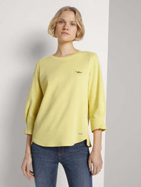 Tom Tailor Sweatshirt Longsleeve aus Bio Baumwolle R-Neck