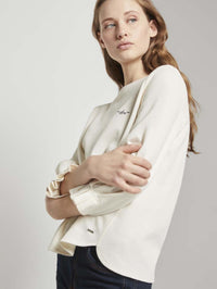 Tom Tailor Sweatshirt Longsleeve aus Bio Baumwolle R-Neck
