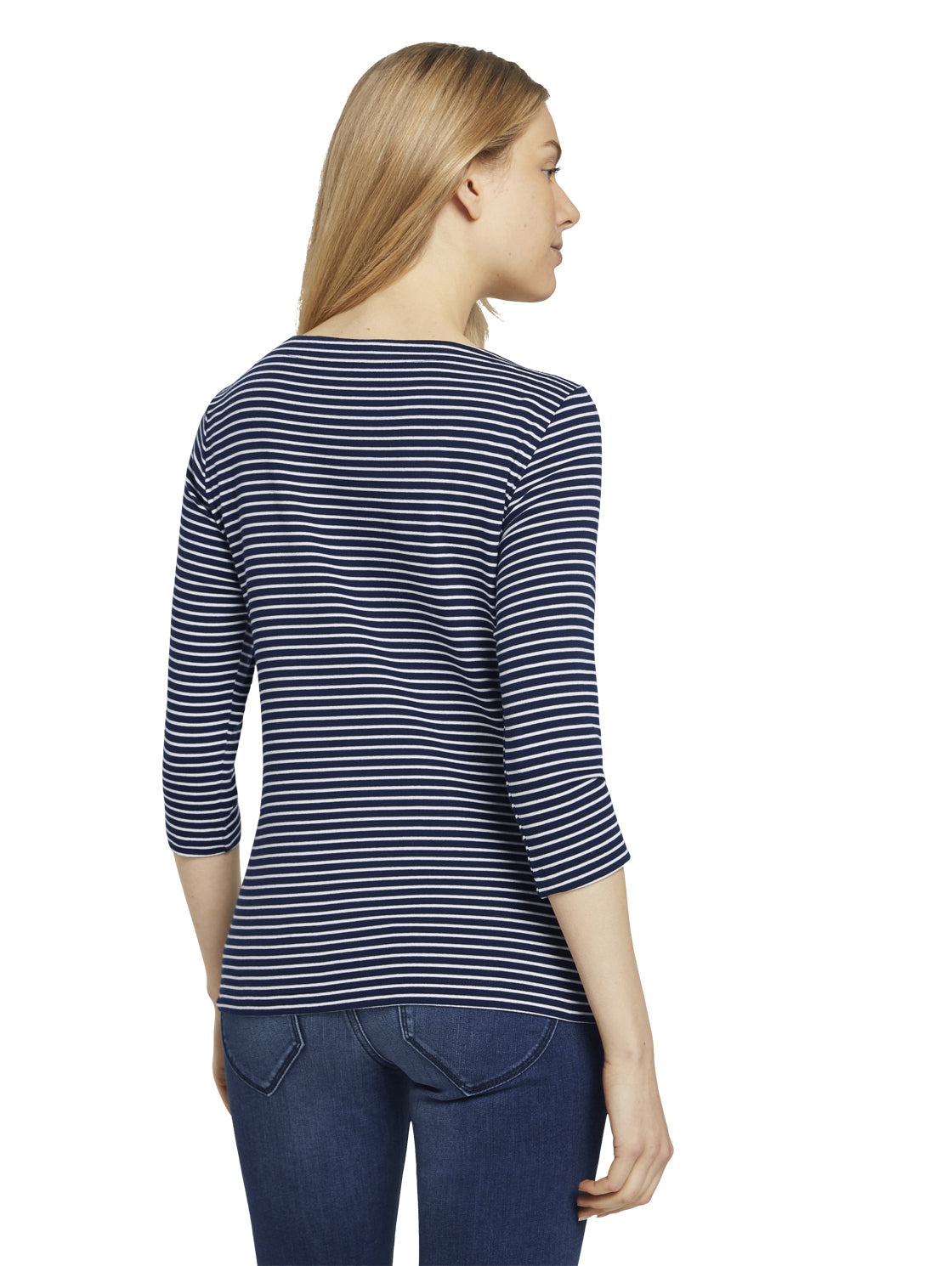 Tom Tailor Damenshirt gestreift 7/8 Arm Rundhals