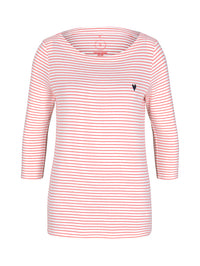 Tom Tailor Damenshirt gestreift 7/8 Arm Rundhals