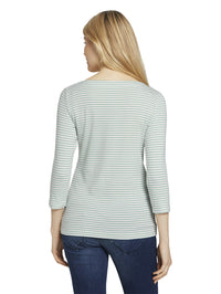 Tom Tailor Damenshirt gestreift 7/8 Arm Rundhals