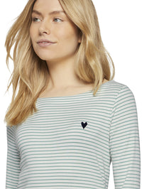 Tom Tailor Damenshirt gestreift 7/8 Arm Rundhals