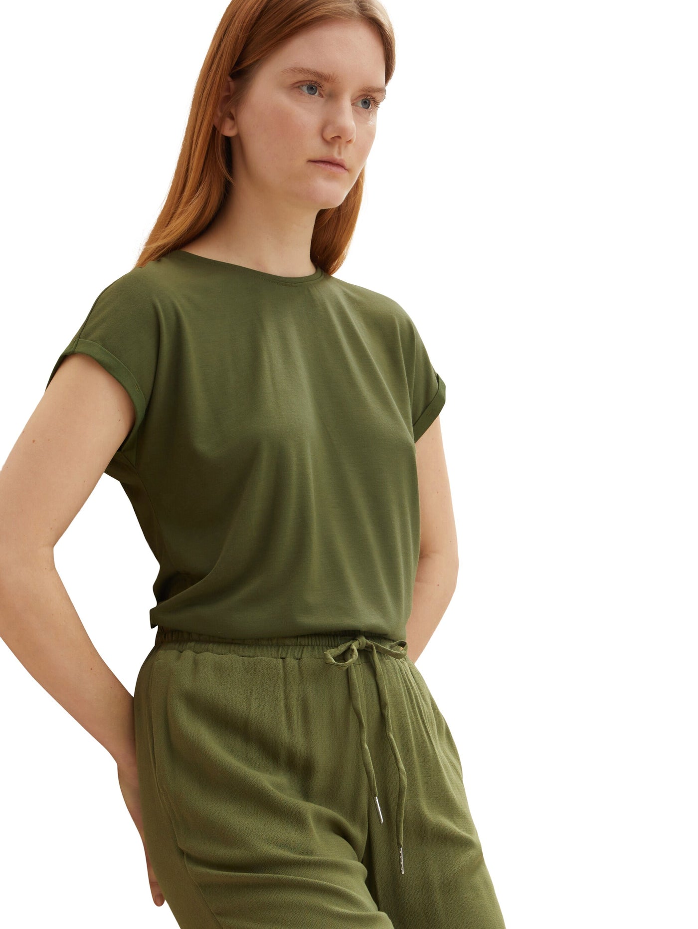 Tom Tailor Basic T-Shirt mit Rundhals in Loose Fit