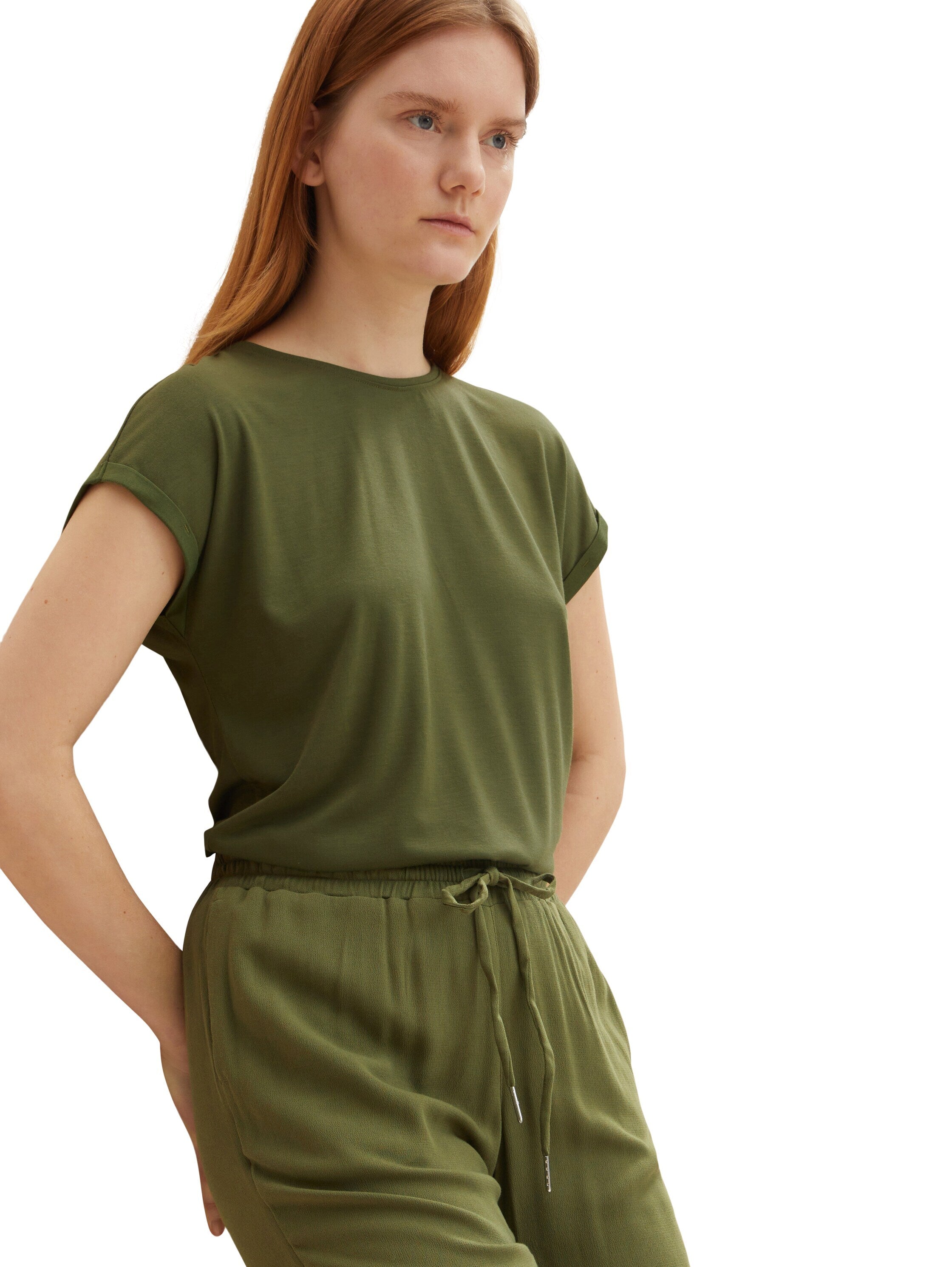 Tom Tailor Basic T-Shirt mit Rundhals in Loose Fit