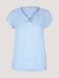 Tom Tailor Gemusterte Bluse Shirt mit LENZING ECOVERO