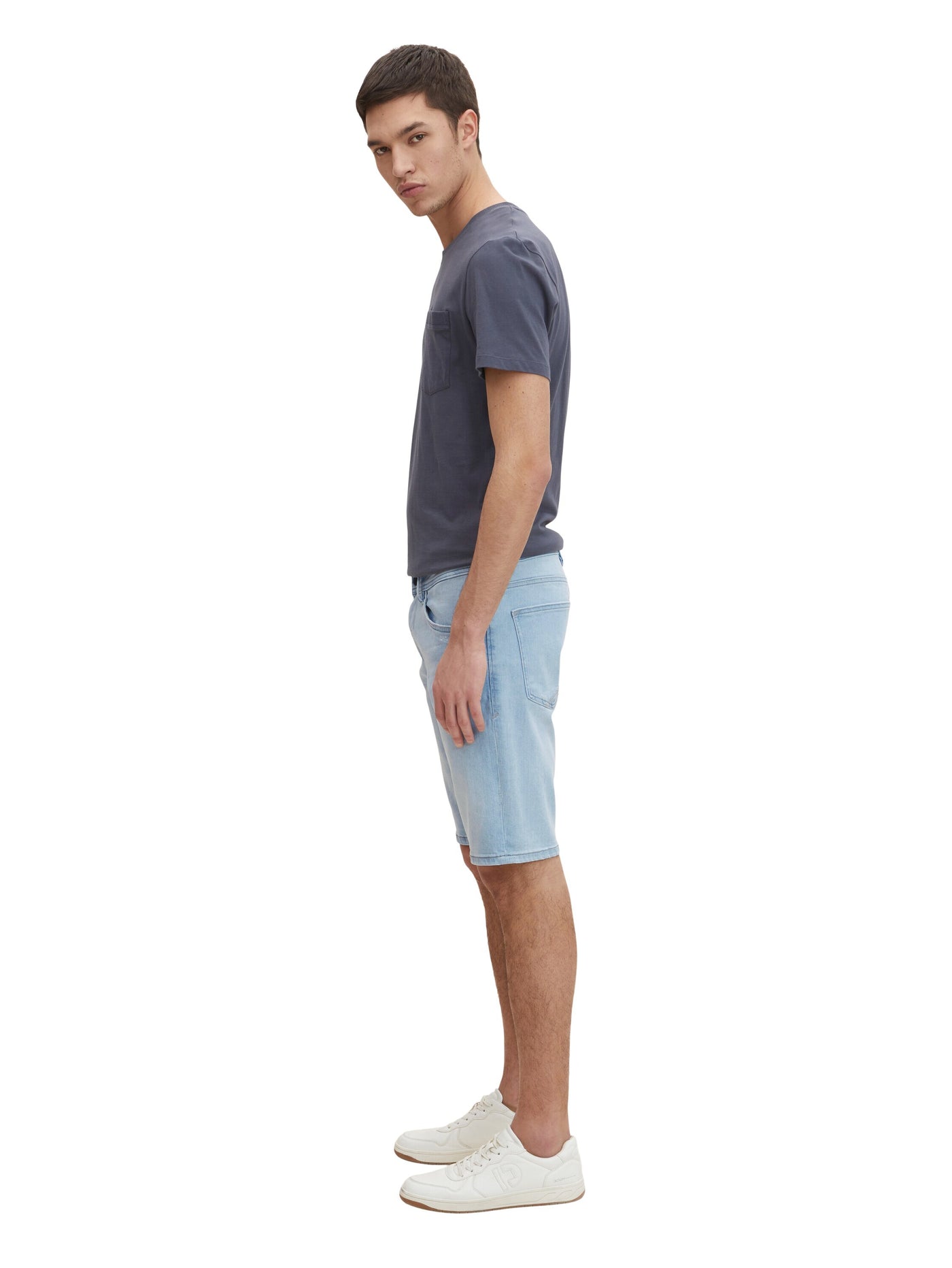 Tom Tailor Denim Male Shorts mit Gürtelschlaufen im 5-Pocket-Style