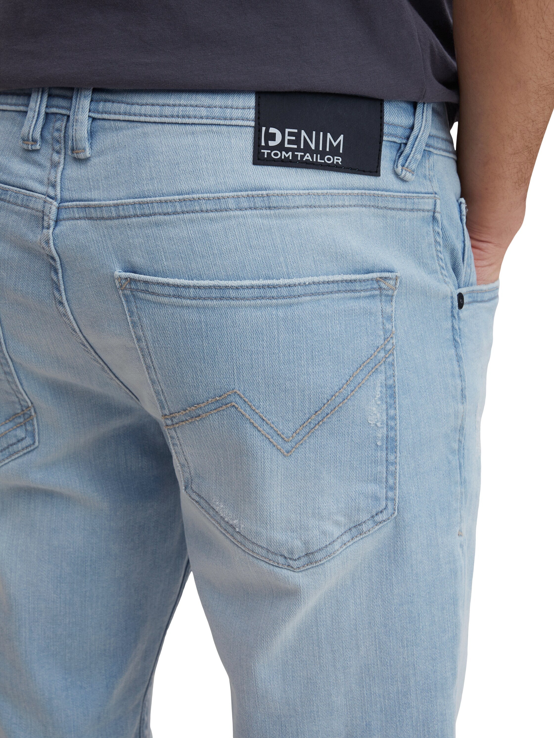 Tom Tailor Denim Male Shorts mit Gürtelschlaufen im 5-Pocket-Style