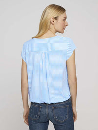 Tom Tailor Gemusterte Bluse Shirt mit LENZING ECOVERO